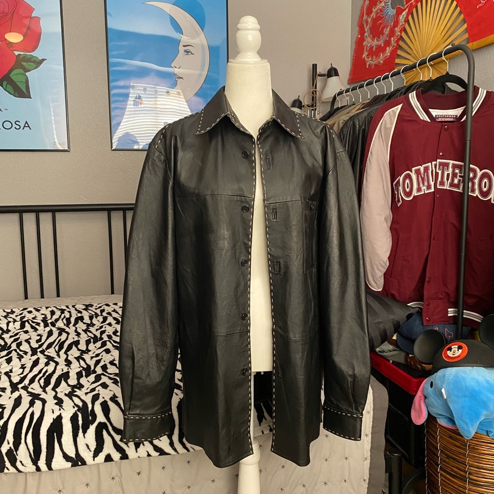 Long Leather Coat